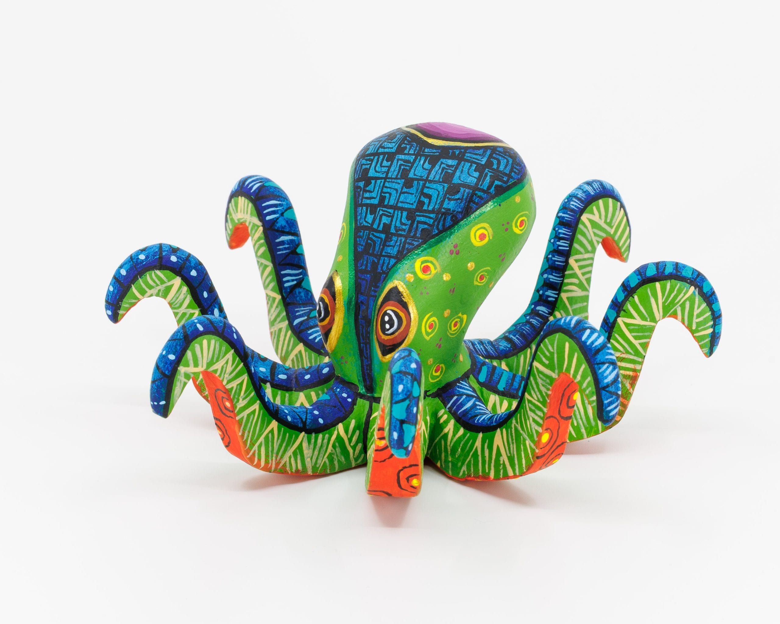 alebrijes_pieuvre bleue verte