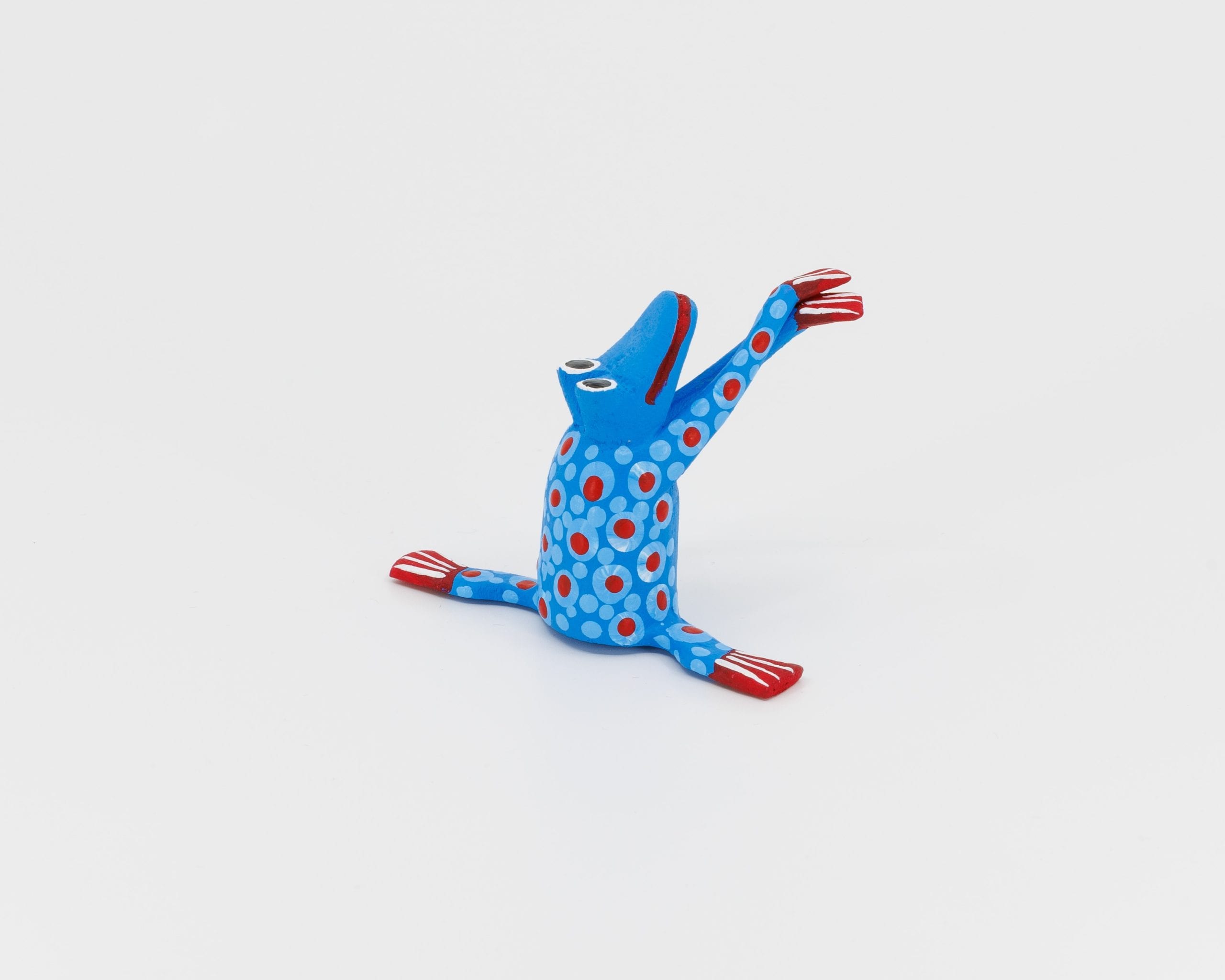 grenouille en bois​ (bleue) – Image 4