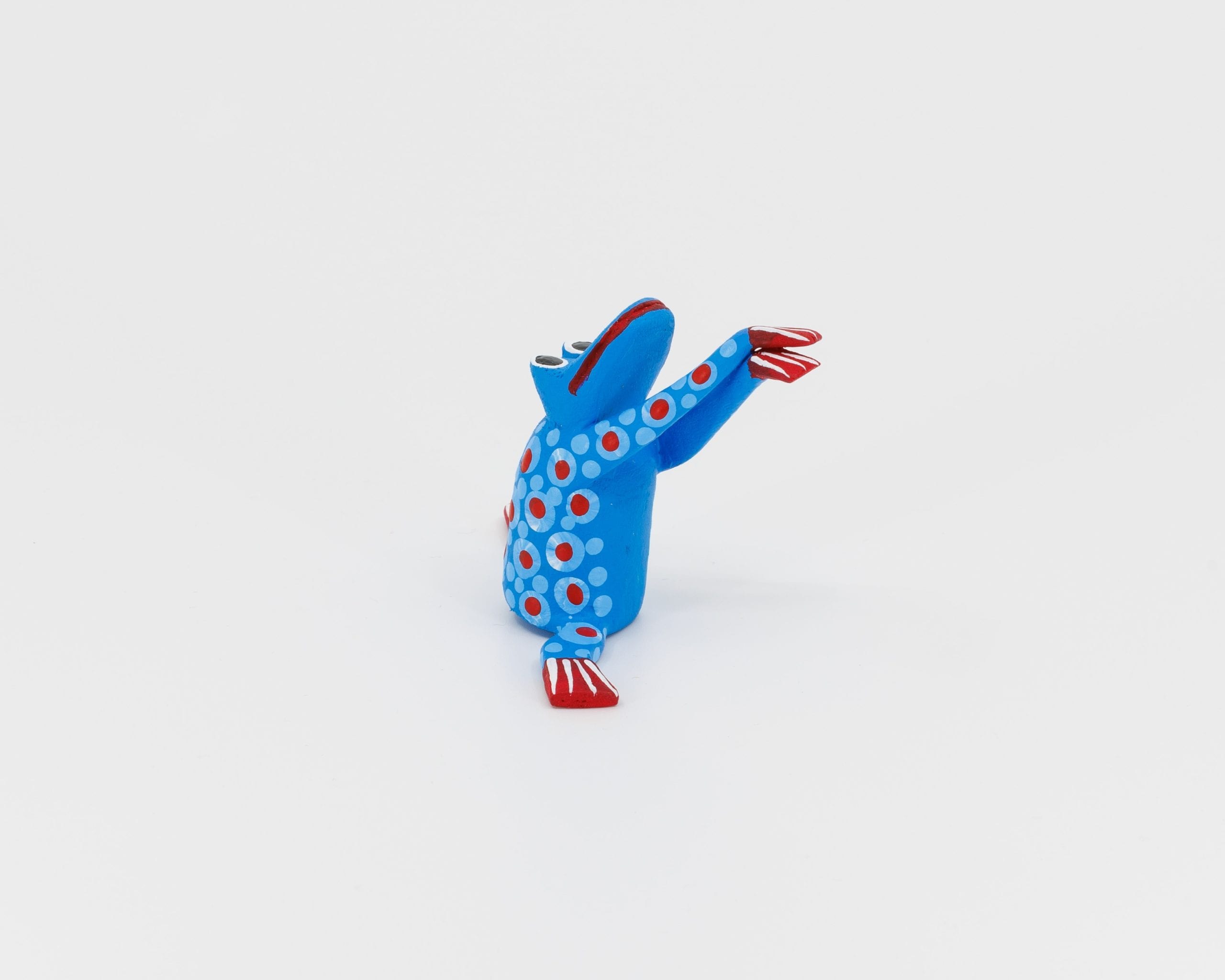 grenouille en bois​ (bleue) – Image 5