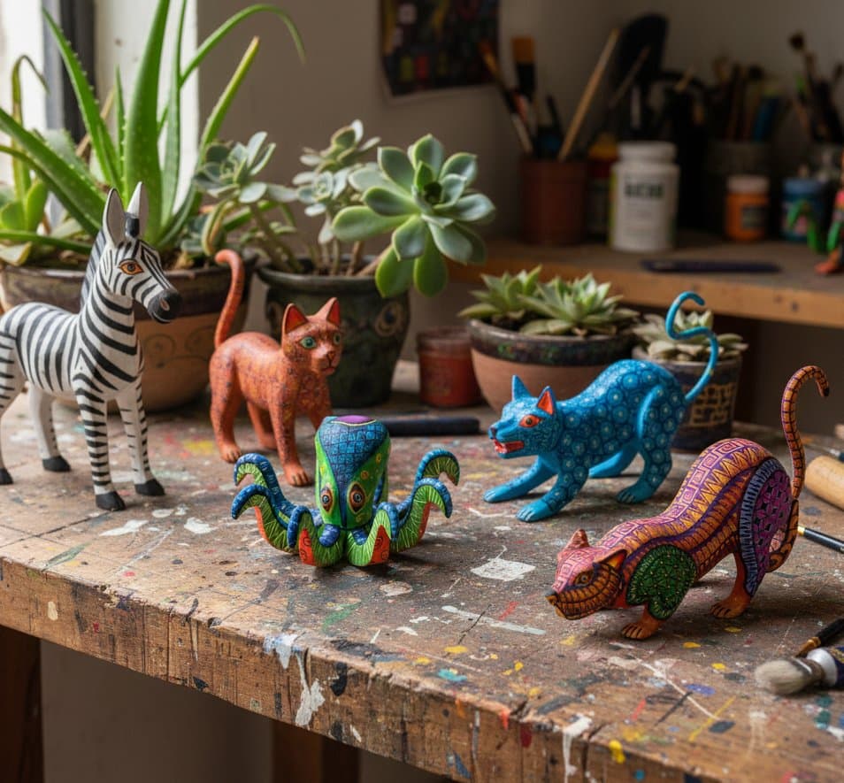 alebris dans un atelier