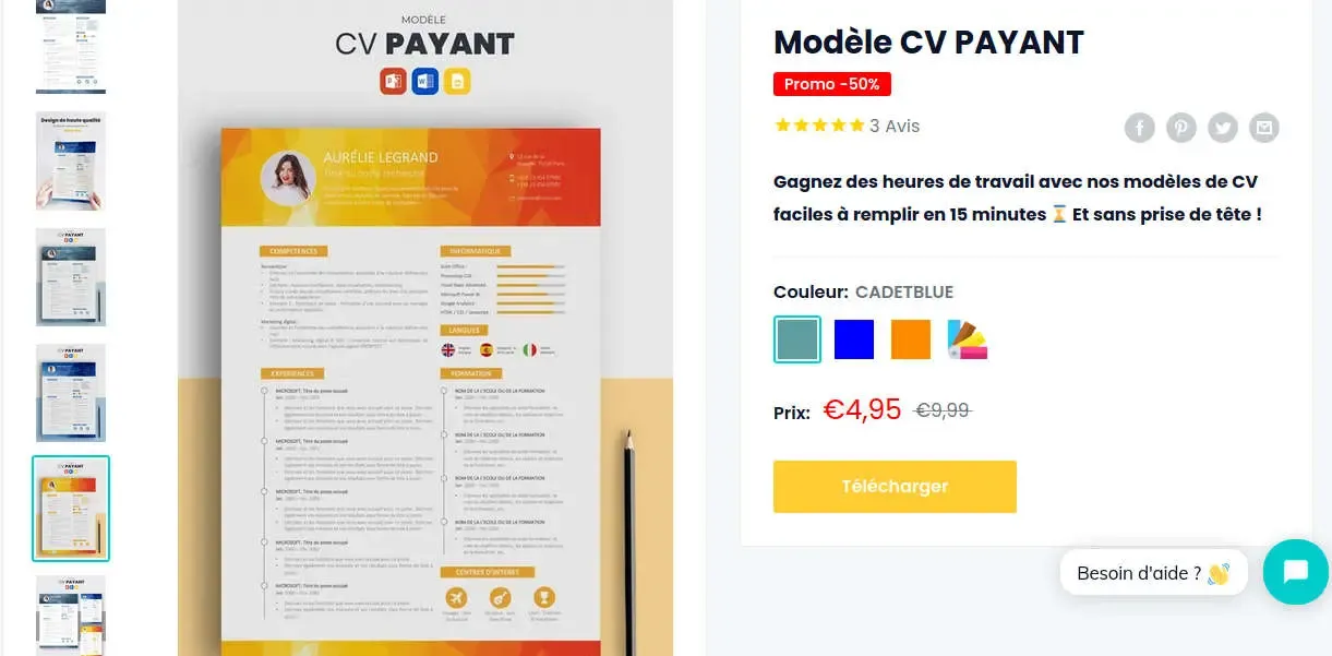 modèle de CV à télécharger