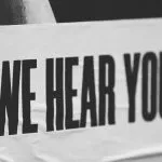 black and white printed textile representant le feedback continu